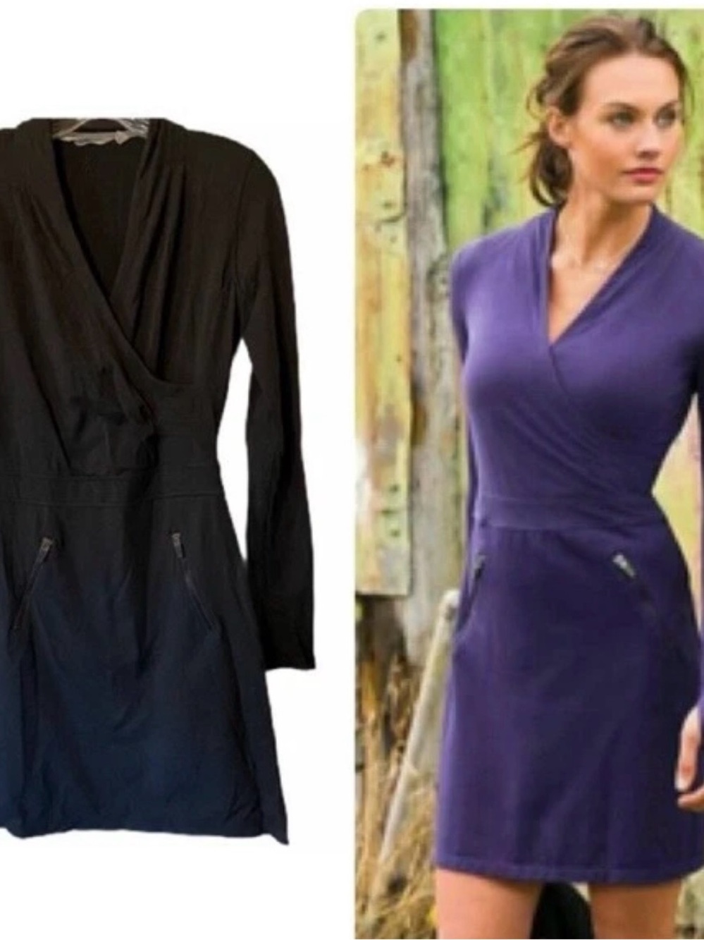 ⚡️Athleta Suedy Lady Wrap Dress in Black